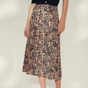 Wilfred Leopard Midi Skirt